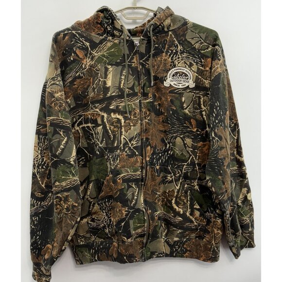 Cabelas Camo Hunting Jacket Hoodie Seclutiion 3D Hooded Lightweight Zip Mens XL - Picture 1 of 10